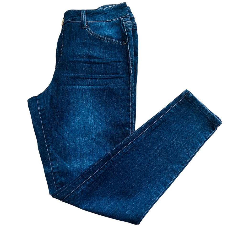 Wit & Wisdom Ab-solution Skinny Jeans Dark‎ Indigo Wash Stretch Denim Size 14
